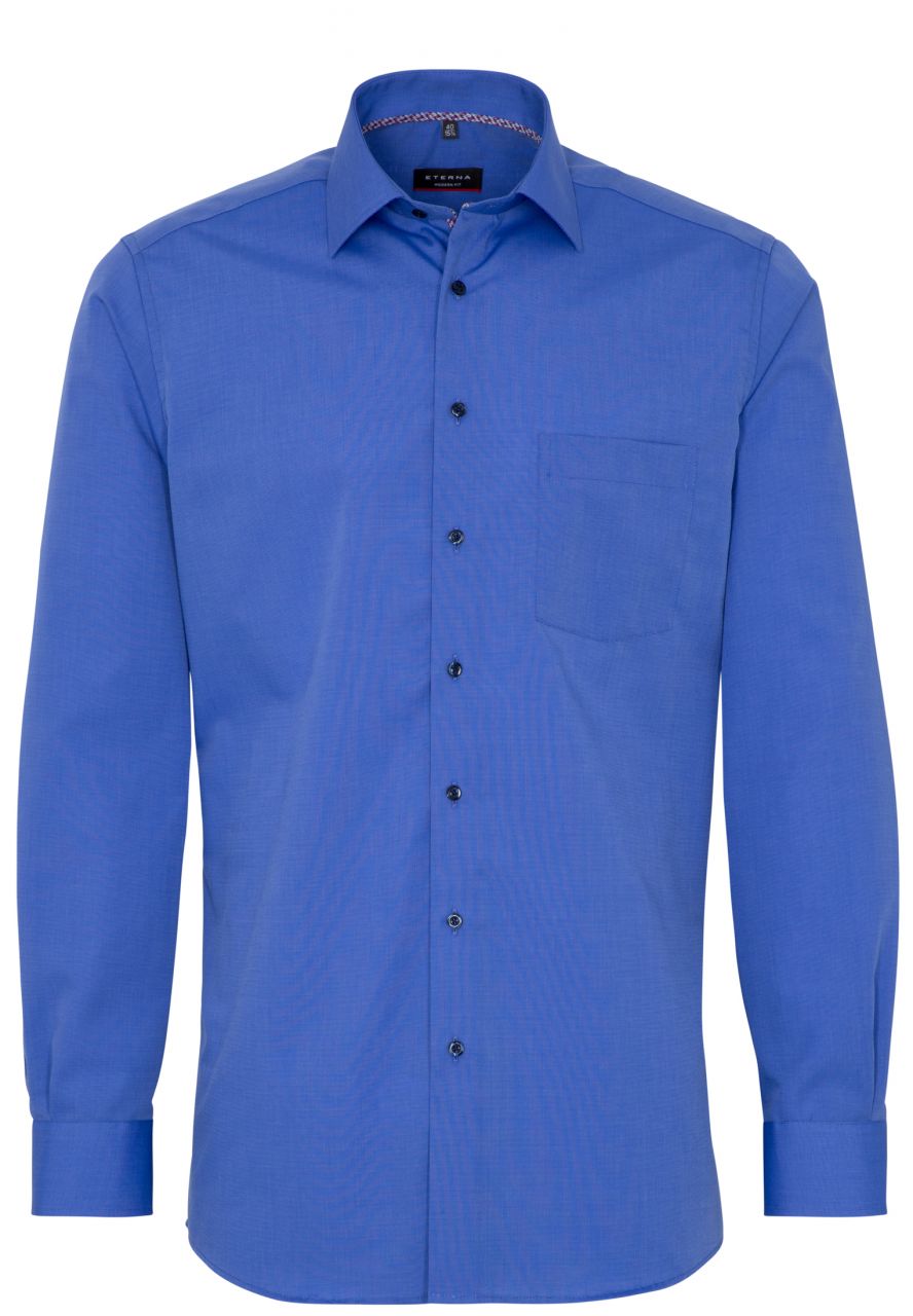 | MODERN Hemd Jeans-Manufaktur blau FIT ETERNA 3072-16-X19P Langarm