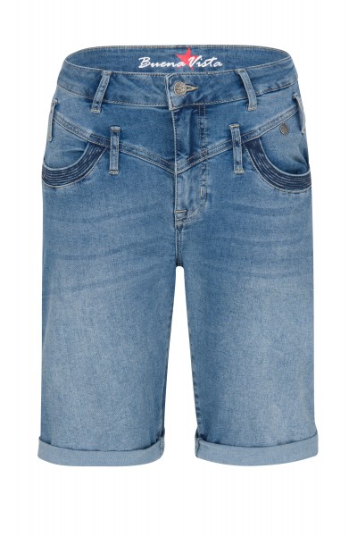 BUENA VISTA FLORIDA SHORT middle blue 2106 J5746 212.3898 - Stretch Denim