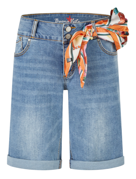 BUENA VISTA TUMMYLESS SHORT bright denim BV B5777 410 T.4478 - Stretch Denim
