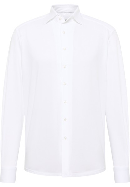 1863 by ETERNA COMFORT FIT Langarm Hemd weiss jersey 2269-00-LSK1 - Japanese Knitted