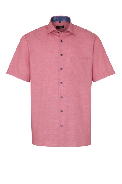 ETERNA COMFORT FIT Kurzarm Hemd rot strukturiert 3270-54-K15K