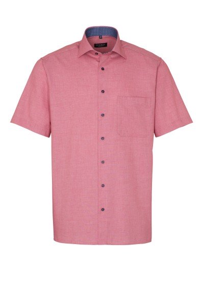 ETERNA COMFORT FIT Kurzarm Hemd rot strukturiert 3270-54-K15K
