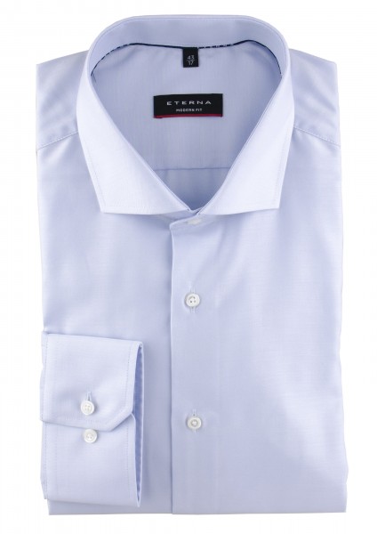 ETERNA MODERN FIT Langarm Hemd hellblau 3340-10-X17V - Cool Fit