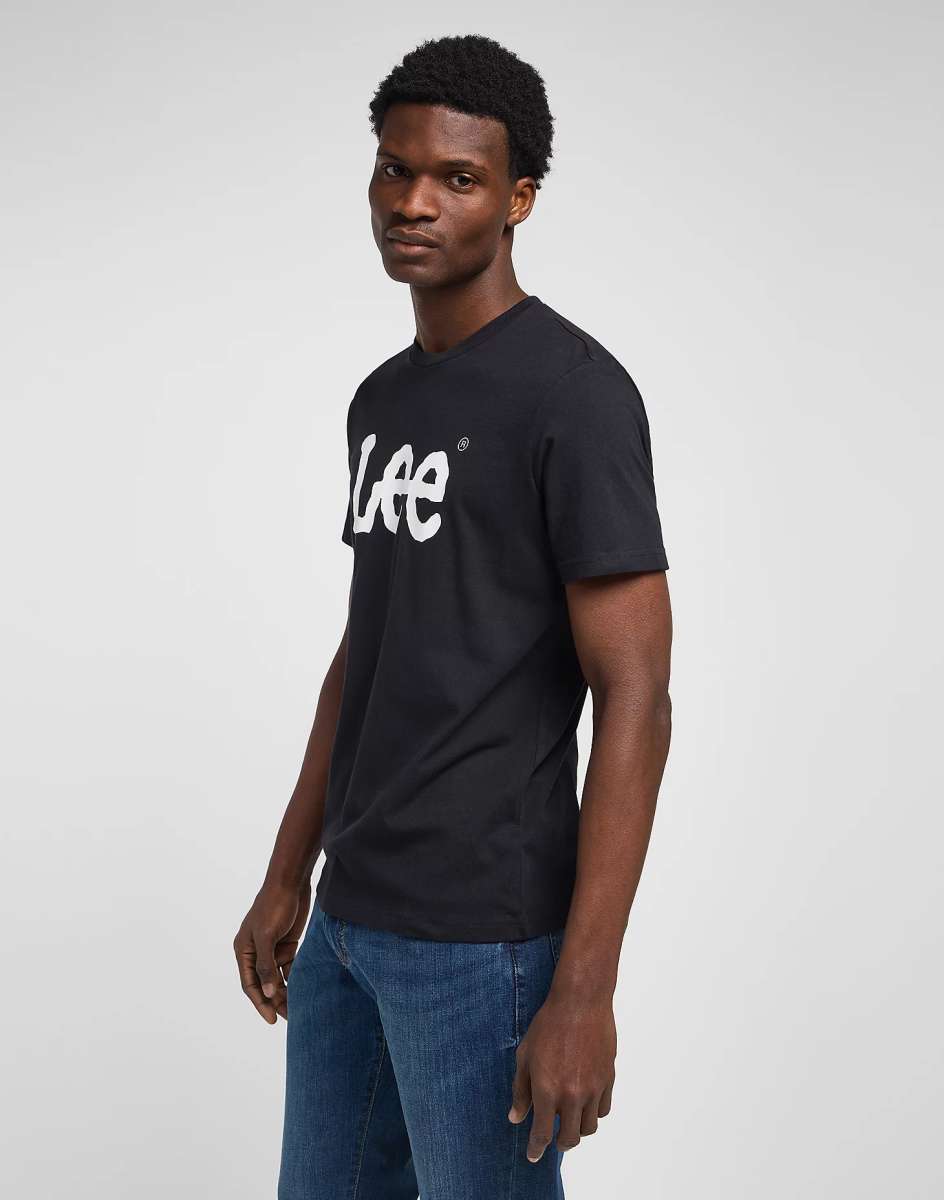 LEE WOBBLY LOGO TEE Kurzarm T-Shirt black L65QAI01 112116120 | Lee