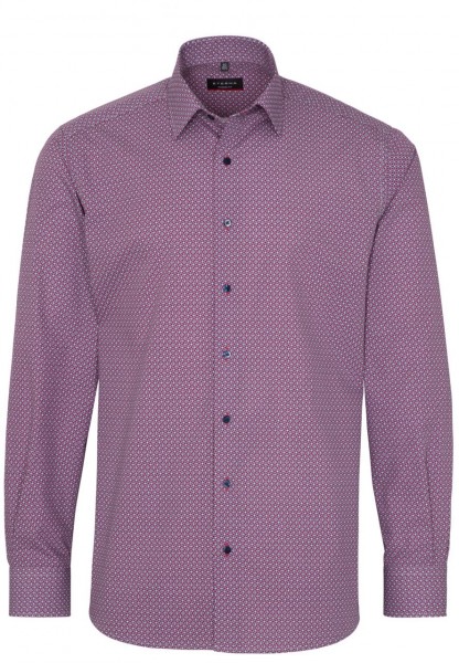 ETERNA MODERN FIT Langarm Hemd rot-weiß bedruckt 3760-55-X18P