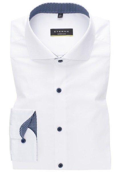 ETERNA SUPER SLIM FIT Performance Shirt Langarm Hemd weiß stretch 3377-00-Z142