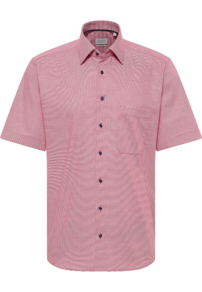 ETERNA COMFORT FIT Kurzarm Hemd rot hahnentritt 1181-55-K181