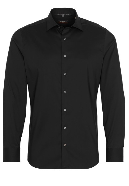 ETERNA SLIM FIT Performance Shirt Langarm Hemd schwarz twill 3377-39-F170