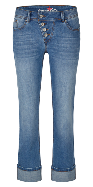 BUENA VISTA MALIBU Straight 7/8 mid stone 2501 B5447 368 T.6808 - Stretch Denim