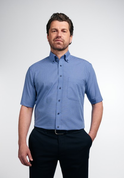 ETERNA COMFORT FIT Kurzarm Hemd türkis-blau kariert 8917-63-K144