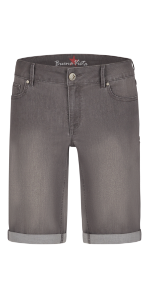 BUENA VISTA ITALY SHORT grey denim 888 B5876 694.4777 - Stretch Denim