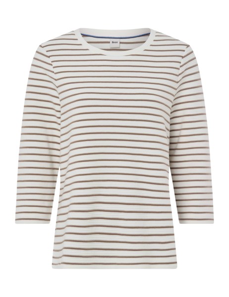 BRAX BONNIE Strickpullover taupe gestreift 90653500 31-6617-53