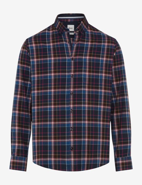 BRAX DANIEL C Langarm Hemd magenta oxford 74414900 74-0120-84