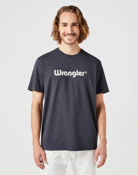WRANGLER LOGO TEE Kurzarm T-Shirt black grey 112350526