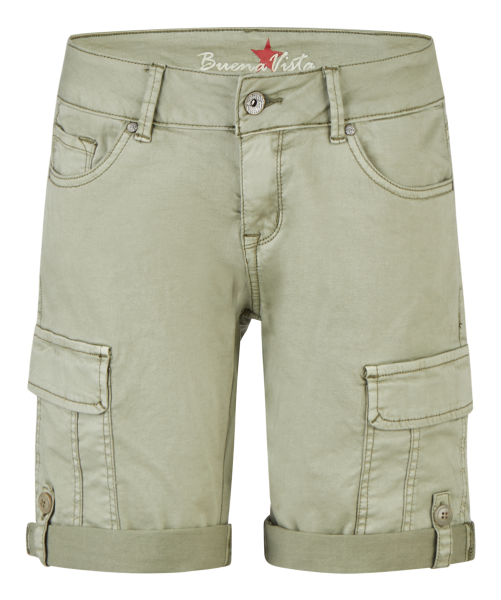 BUENA VISTA CARGO SHORT aloe BV B5710 4003.7143 - Stretch Twill