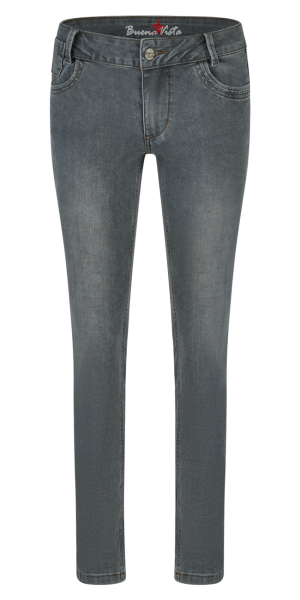 BUENA VISTA KIM-ZIP CROPPED anthracite denim BV B5965 399.8970 - Stretch Denim