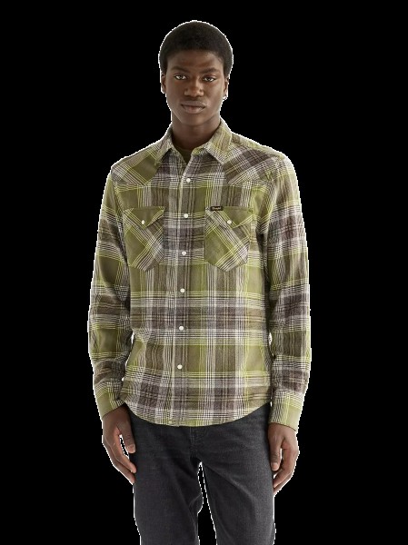 WRANGLER WESTERN SHIRT Langarm Hemd pesto 112386904