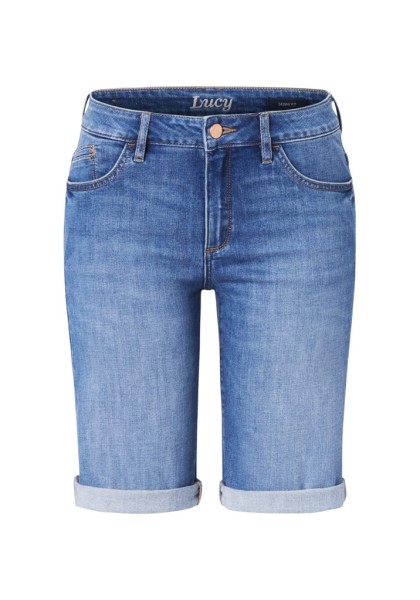 PADDOCKS LUCY BERMUDA mid blue with handwork 60529 3857.5977 - LIGHT DENIM
