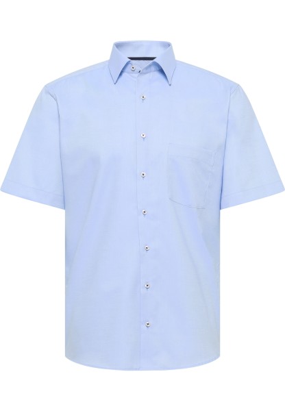 ETERNA MODERN FIT Kurzarm Hemd mittelblau natté 8464-12-C181