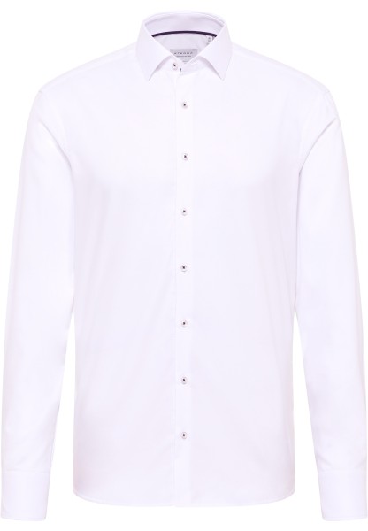 ETERNA SLIM FIT Langarm Hemd weiß natté 8464-00-F171