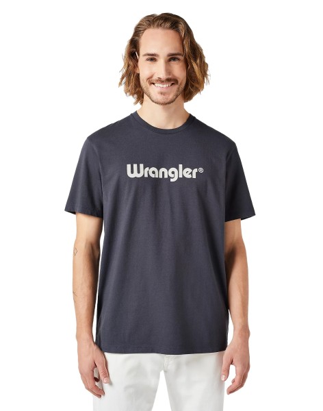 WRANGLER LOGO TEE Kurzarm T-Shirt black grey 112350526
