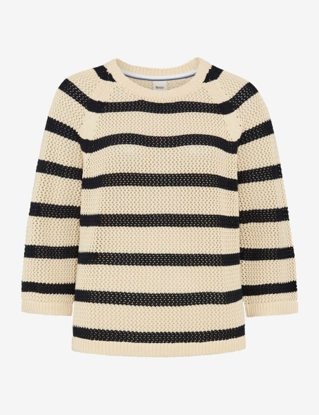 BRAX NALA Strickpullover 3/4 Arm gestreift navy 90114000 90-6010-22