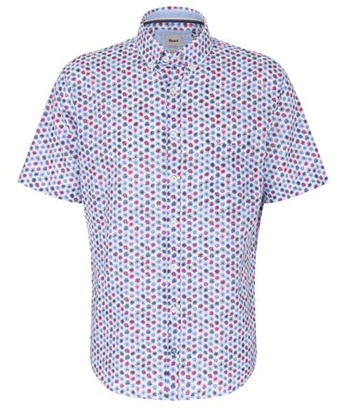 BRAX DAN P Kurzarm Hemd raspberry print 74412800 74-0080-86