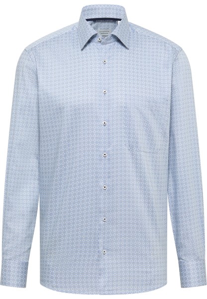 ETERNA COMFORT FIT Langarm Hemd twill himmelblau muster 1294-12-E181 - Dynamic Cotton