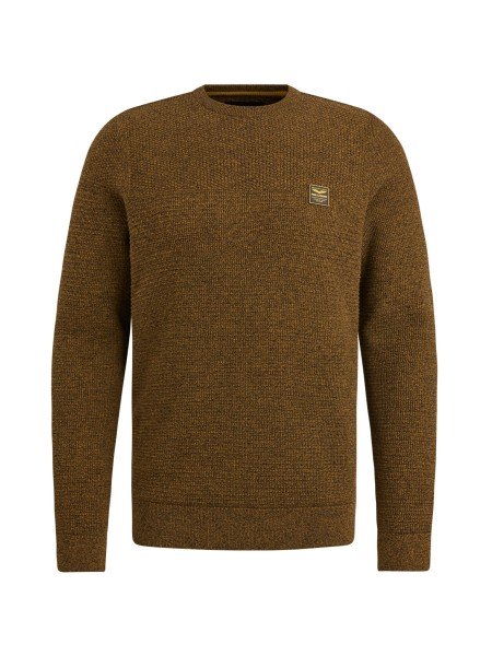 PME LEGEND Rundhals Strickpullover buckthorne brown mouline PKW2410300-1119