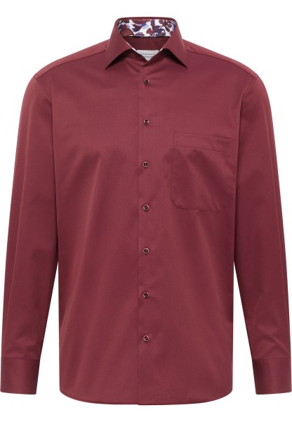 ETERNA COMFORT FIT COVER SHIRT Langarm Hemd dunkelrot twill 8824-56-E15K