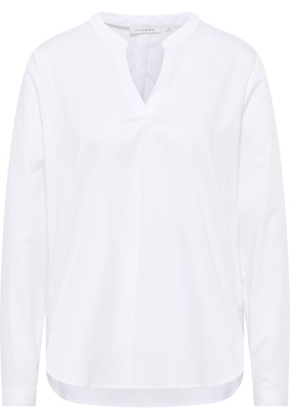 ETERNA LOOSE FIT Langarm Bluse weiß satin 5585-00-D931