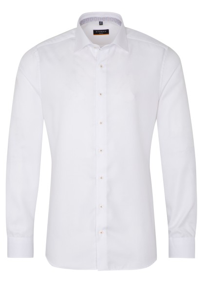 ETERNA SLIM FIT Langarm Hemd weiß strukturiert 3475-00-F94K