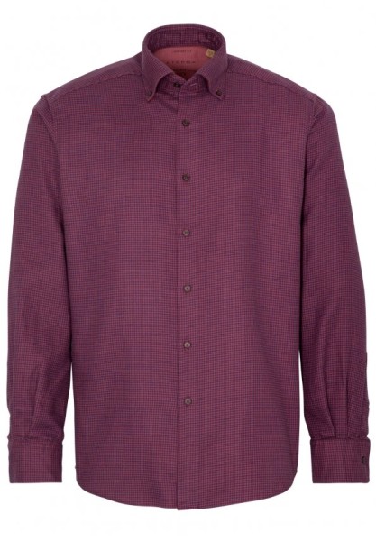 ETERNA COMFORT FIT UPCYCLING SHIRT Langarm Hemd blau-rot kariert 2399-57-QS9L
