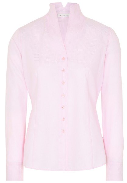 ETERNA CLASSIC FIT Langarm Bluse rosa strukturiert punkte 7001-51-D775