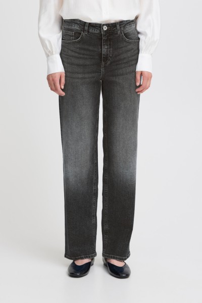 ICHI IHTWIGGY STRAIGHT washed black 20119128.19041