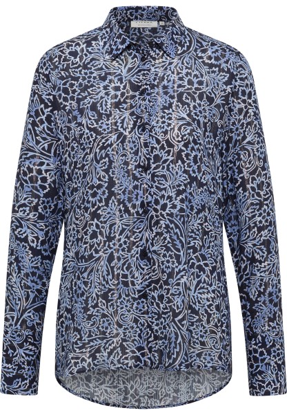 ETERNA REGULAR FIT Langarm Bluse blau bedruckt 7880-19-D247