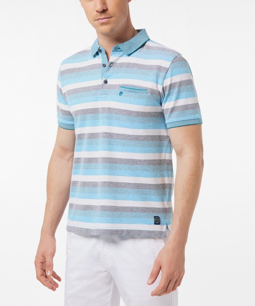 PIERRE CARDIN POLOSHIRT Kentkragen ice blue 52384 11256.6608 - AIRTOUCH