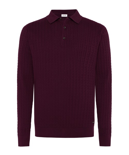 PIERRE CARDIN Strickpolo Pullover winetasting 52174 5163.4313