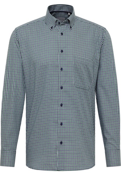 ETERNA COMFORT FIT Langarm Hemd eukalyptus kariert twill 1012-45-E114