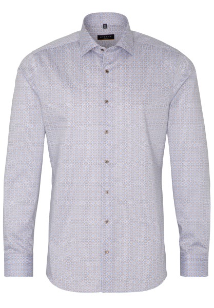 ETERNA SLIM FIT Langarm Hemd mittelblau floral 8049-12-F170