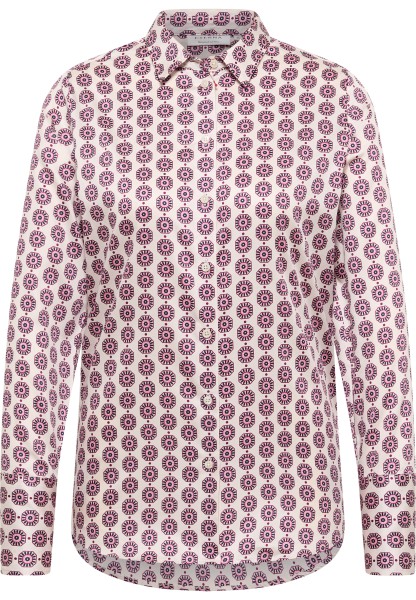 ETERNA REGULAR FIT Langarm Bluse rosa bedruckt satin 7876-53-D247
