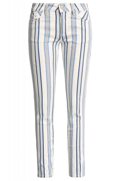 SALSA JEANS COLETTE CAPRI white striped blue 125118.0001