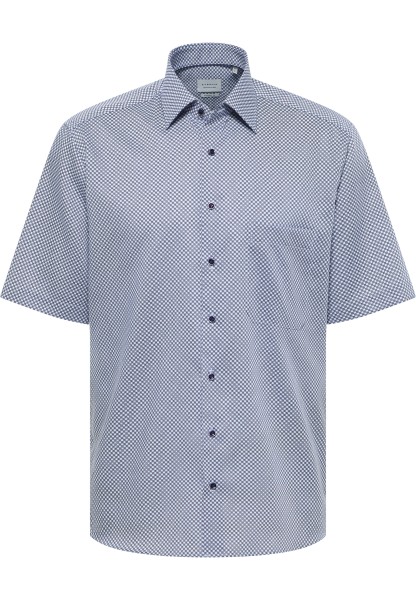 ETERNA COMFORT FIT Kurzarm Hemd blau print twill 4220-14-K181