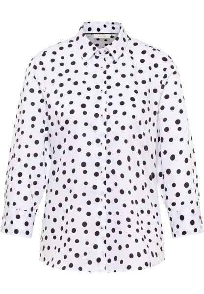 ETERNA REGULAR FIT 3/4 Arm Bluse weiss/schwarz satin print 7173-01-R352