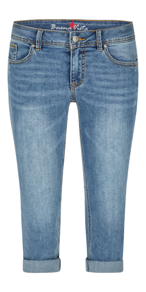 BUENA VISTA MALIBU-ZIP CAPRI bright denim 2505 B5935 369.4478 - Stretch Denim