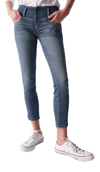 SALSA JEANS MYSTERY PUSH UP SKINNY CROP mid blue 126612.8506