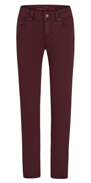 BUENA VISTA MALIBU-ZIP HIGH CROPPED dark berry 2511 B5953 4141.4974 - Stretch Twill