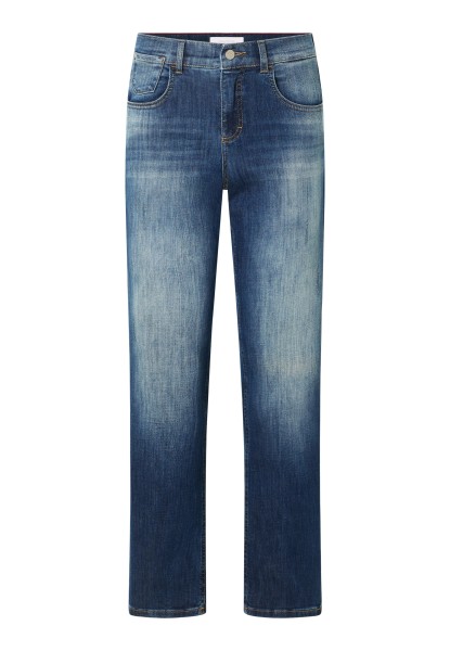 ANGELS STRAIGHT mid blue dirty used destroyed 350 2100.33288 - WEST COAST DENIM