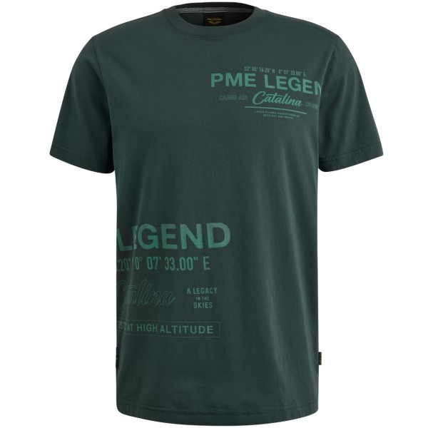 PME LEGEND Rundhals Shirt single jersey green gables PTSS2503594-6147