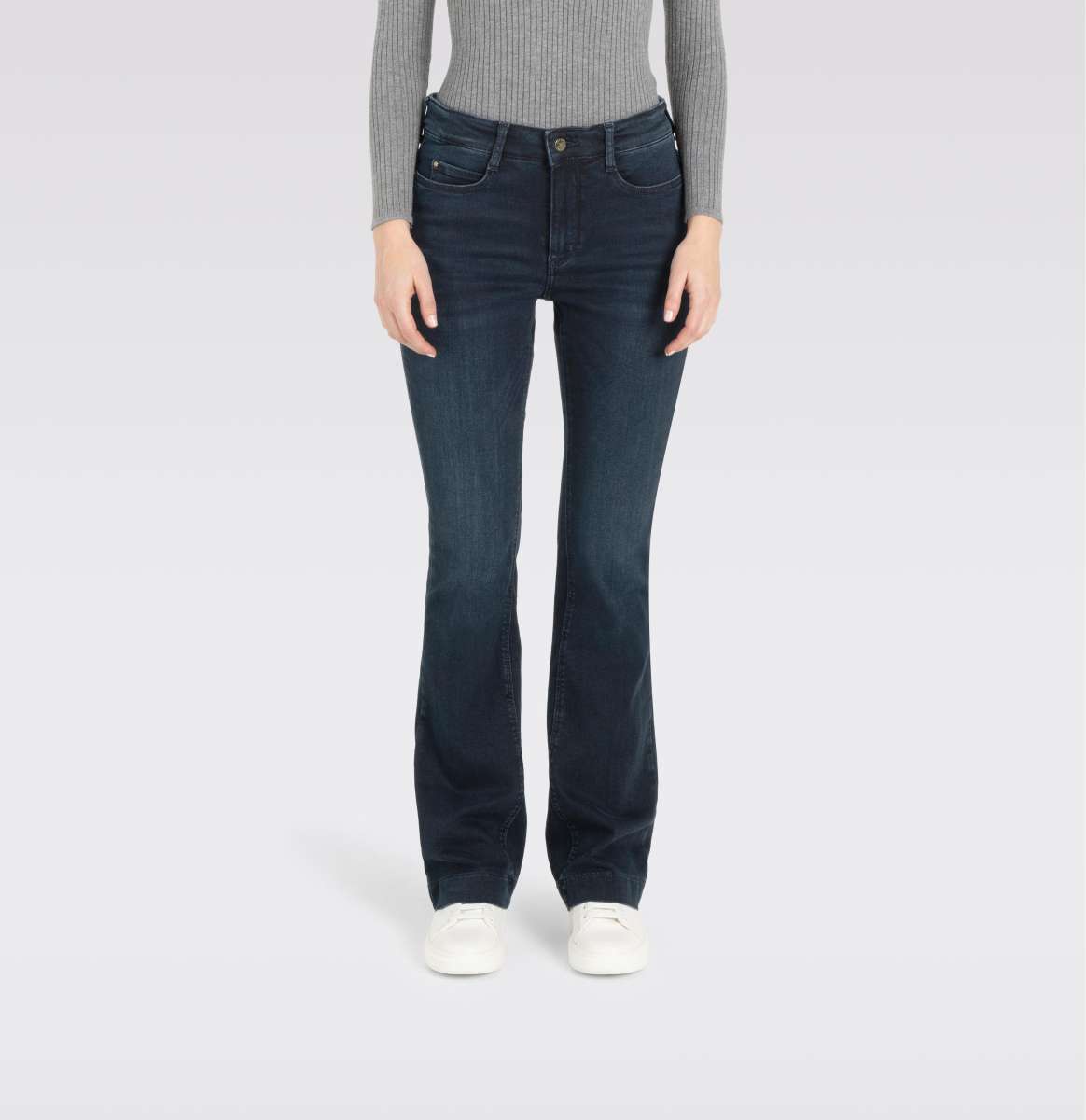 Mac Damen Jeans Dream Boot Authentic – Mega Flex Denim Bootcut Hose In Modern Black